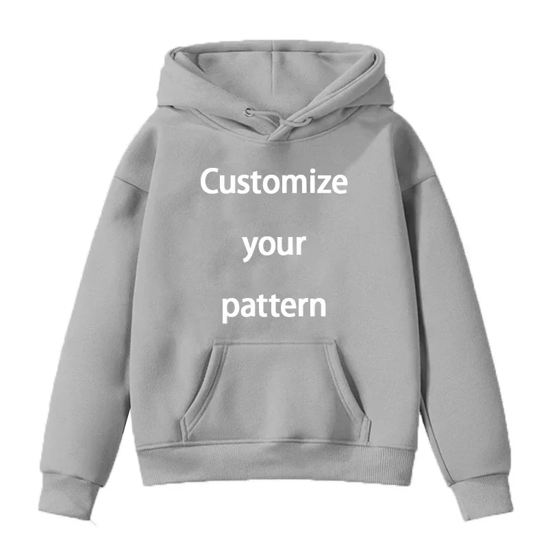 Customize Your Pattern Logo Children Clothes Girl Boy Diy Funny Casual Autumn Winter Hoodie Custom Diy Logo Baby Clothing