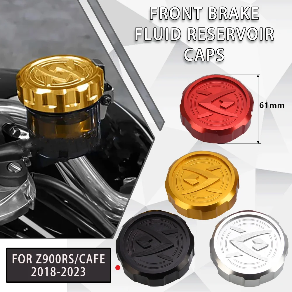 Motorcycle For Kawasaki Z900RS Cafe 2018 2019 2020 2021 2022 2023 Z 900 RS Front Brake Fluid Reservoir Caps Oil Cover Z900 900RS