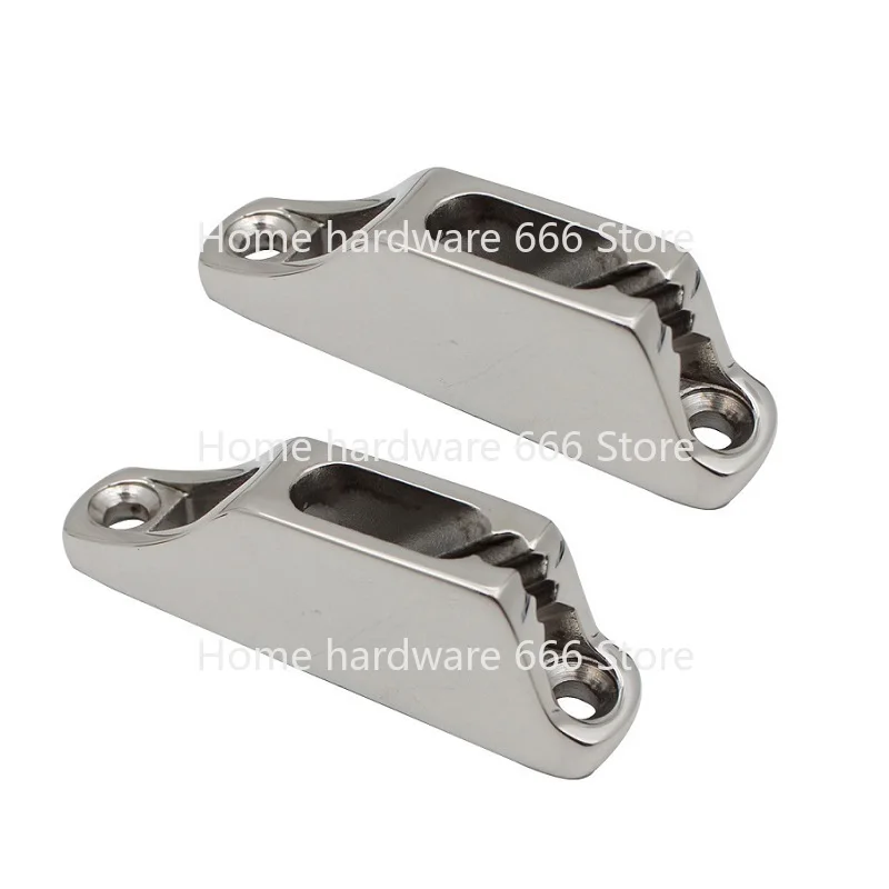 2PCS 316 Stainless Steel Clam Cam Cleats 81mm Heavy Duty Marine Boat Sailing Rope Cleat Hardware