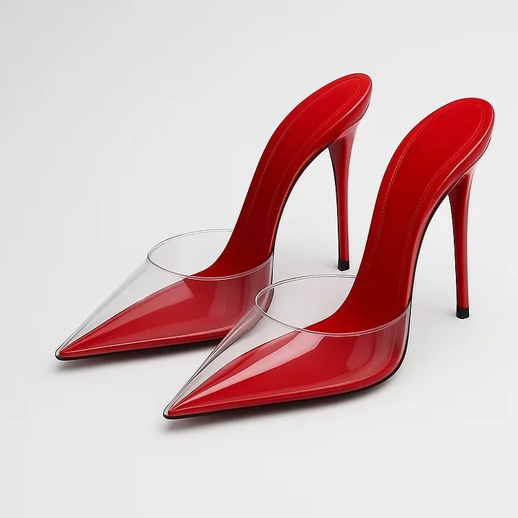 

2026 European and American Summer Women's New Transparent Stiletto Cool Slippers Fashion Pointed Outdoor Fashion Women's Sandals