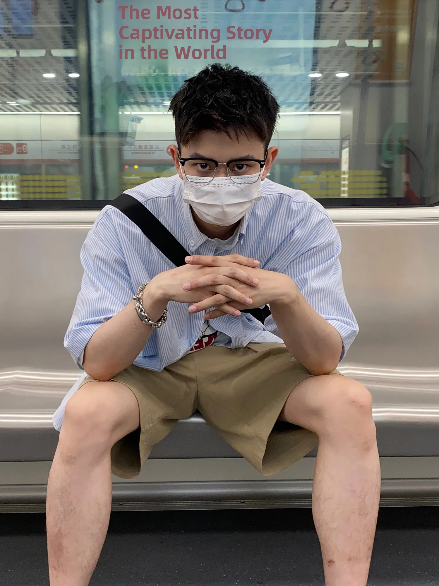 

Retro Japanese Blue Striped Men's irt Summer Trendy Brand y ort Sve Youthful American Ox Cloth irt