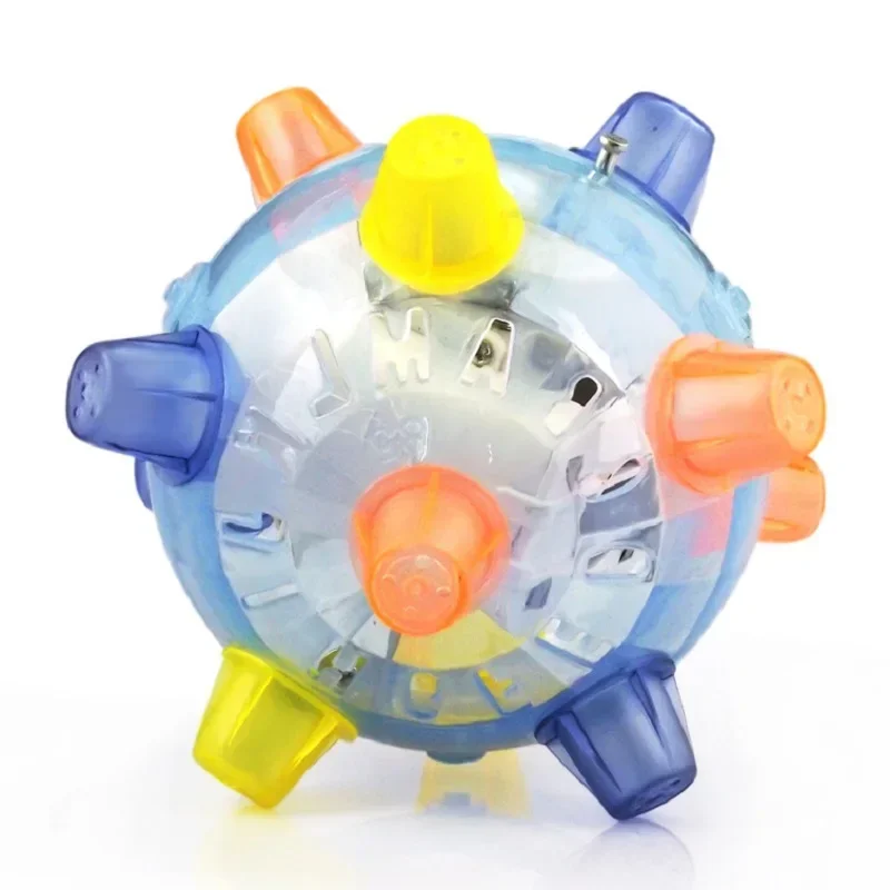 Funny Flashing Music Dance Ball Toy for Pets - Jumping Ball for Dog Puppy Boredom Relief - Pet Accessory in Random Colors