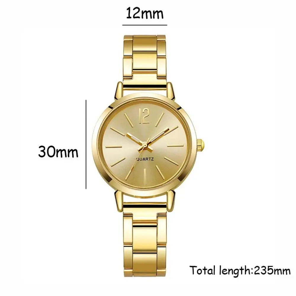 Relógios de quartzo de aço inoxidável quente fivela dobrável relógio de pulso feminino de quartzo simples pulseira quadrada relógio feminino