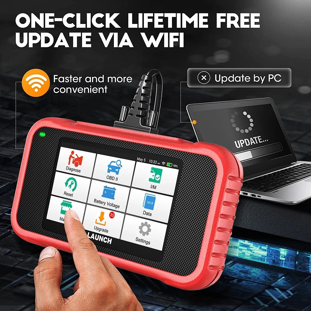 LAUNCH X431 CRP123E OBD2 Automotive Scanner OBD OBDII Engine ABS Airbag SRS Transmission Car Diagnostic Tool Free Update Online