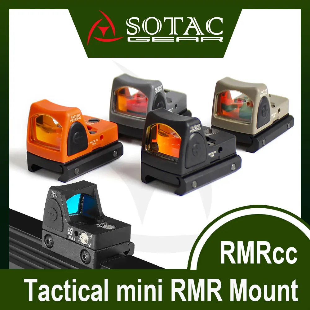 Tactical Mini RMRcc Red Dot Sight Fit 20mm Rail Weapon Reflex Sights Optic Scope Hunting Accessory