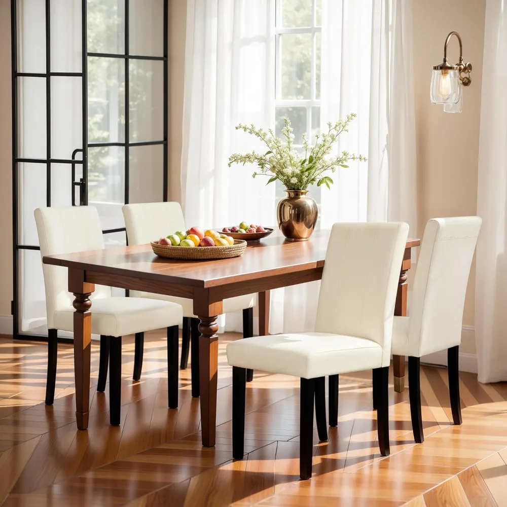 

Dining Chairs Set of 2, Pu Leather Parson Dining Room Chairs, Modern High-End Kitchen Side Chairs for Bedroom, Living Room