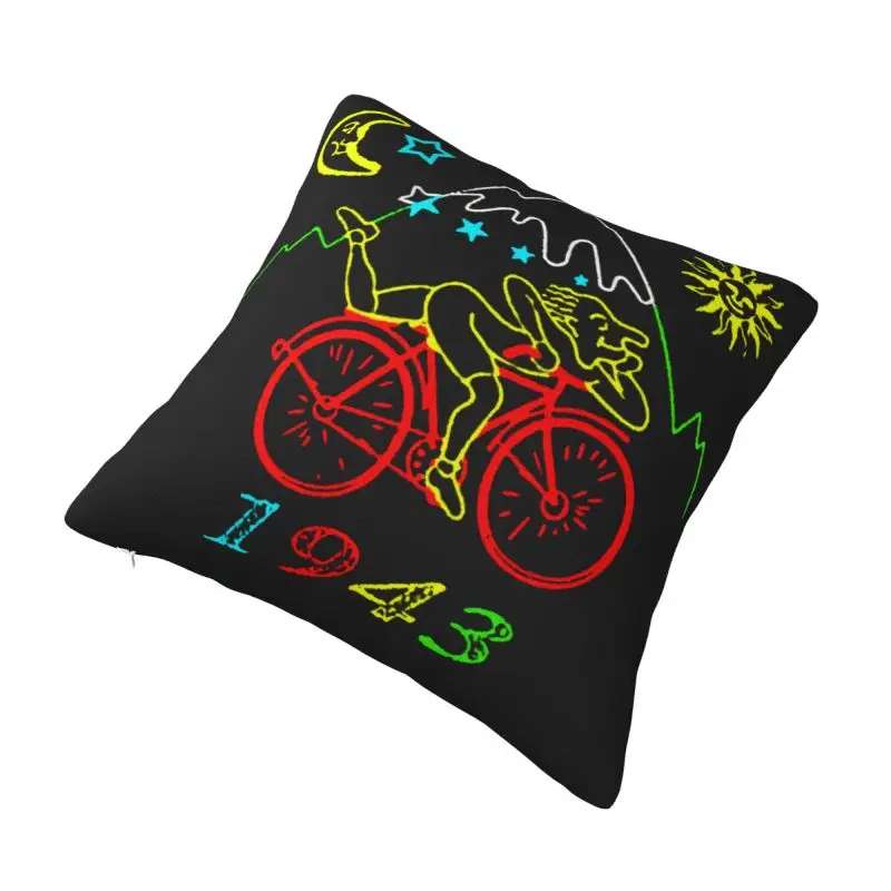 Fundas de cojín personalizadas para el día de la bicicleta, fundas de almohada suaves de 45x45cm, Albert Hofmann LSD, fundas de almohada cuadradas para sofá, 1943