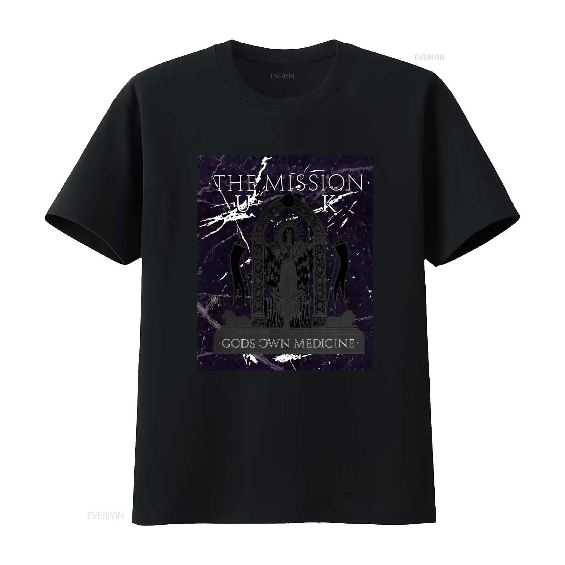 Vintage 1987 The Mission UK Concert T Shirt Black L XL 80s Screen Stars Goth Gothic Rock U K Band  vintage Washed Casual