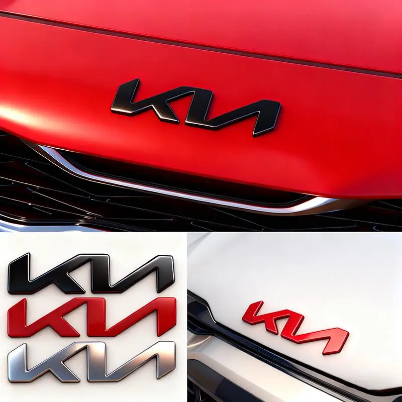 Emblema del capó delantero del coche, pegatinas con logotipo del maletero trasero para KIA EV6 Stinger RIO Sorento Picanto Ceed Borrego Syros K4 K5 K8