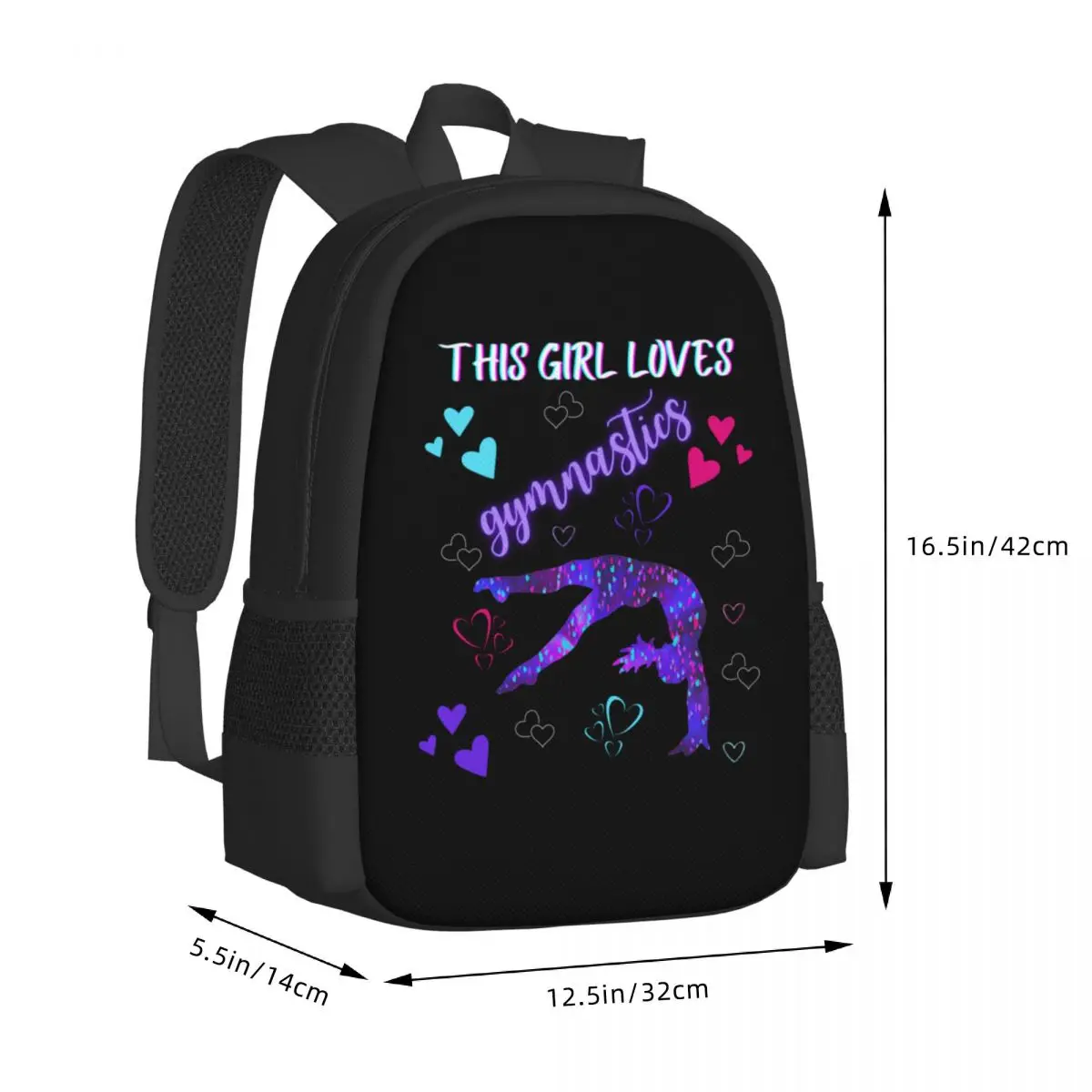 This Girl Loves Gymnastics Collaboration Backpack Large Capacity Cute Foldable Clothes Backpacks