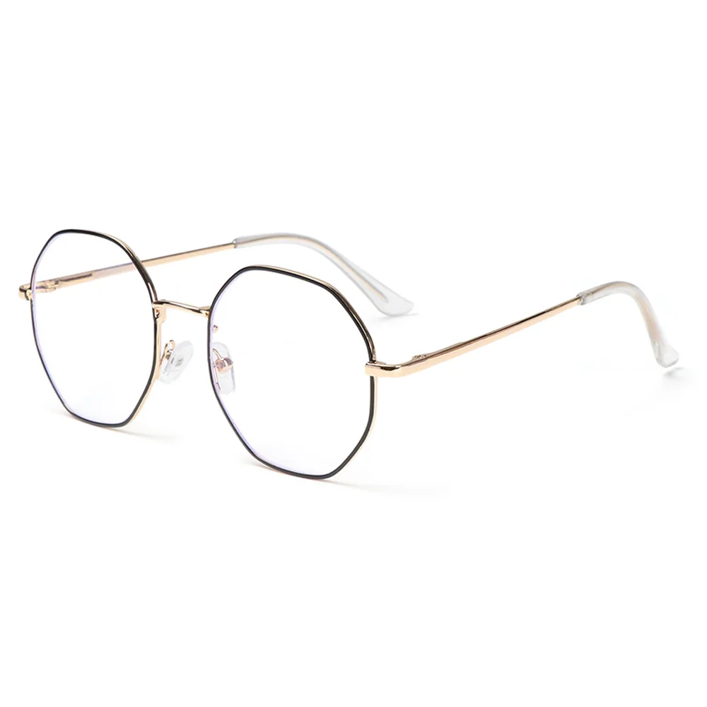 Men Vintage Anti Blue light Glasses Frame Round Women Lens Myopia Optical Mirror Simple Metal Anti-blue Clear Eyewear Frames