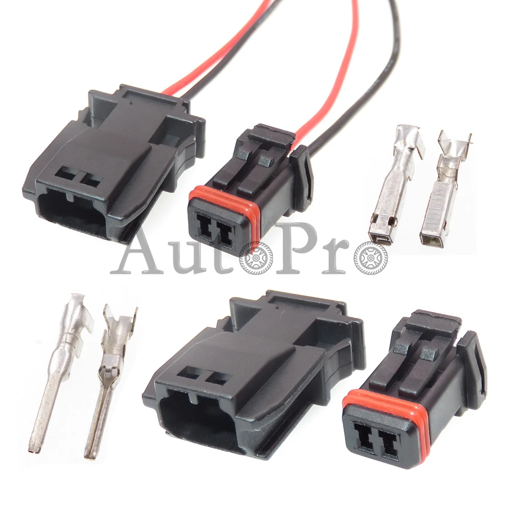 1 Set 2 Hole MX19002P51 MX19002S51 AC Assembly Car Plastic Housing Waterproof Plug Auto Rearview Mirror Wiring Terminal Socket