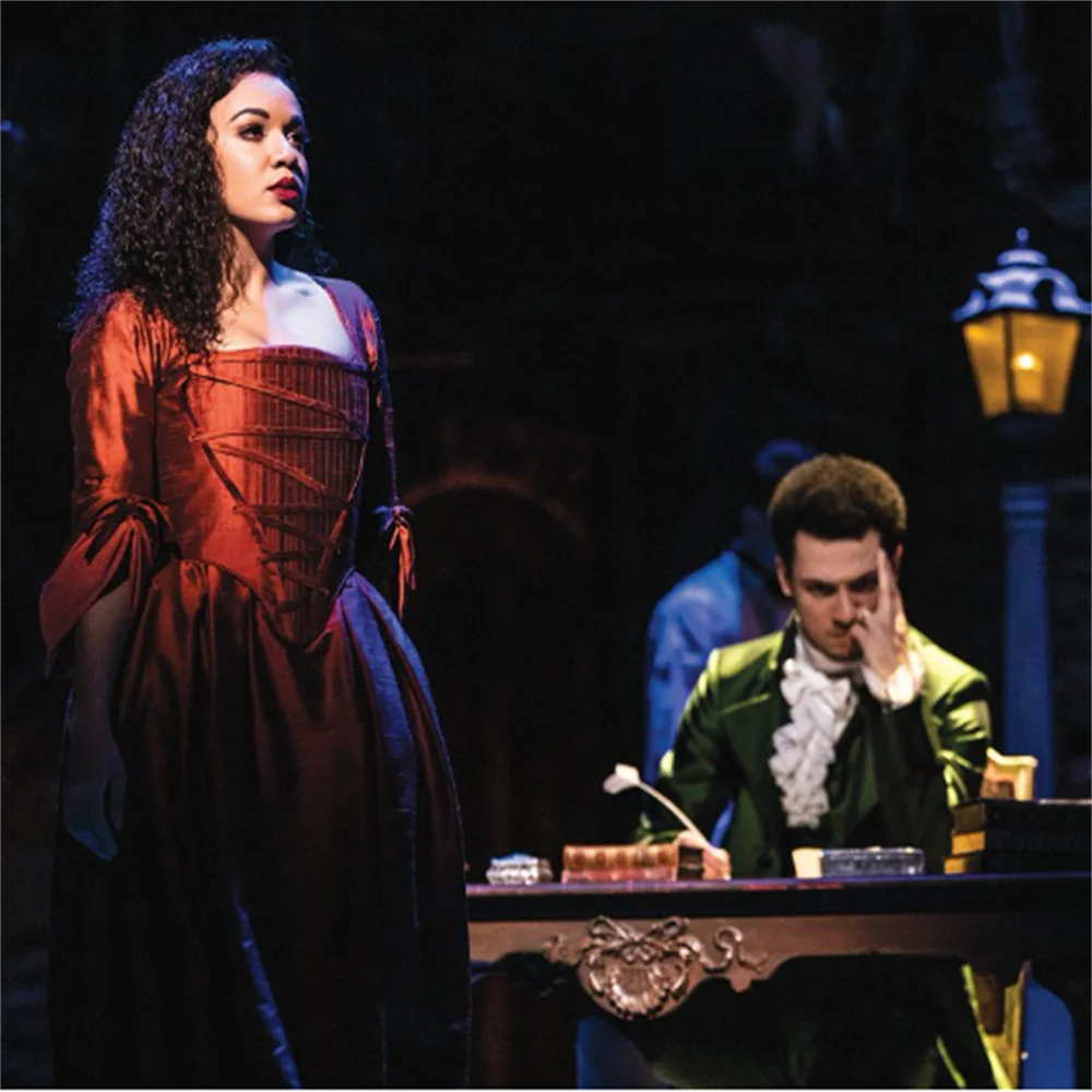 Musical Rock Opera Maria Reynolds Cosplay Costume Red Ball Gown Women Rococo Stage Performance  Dress
