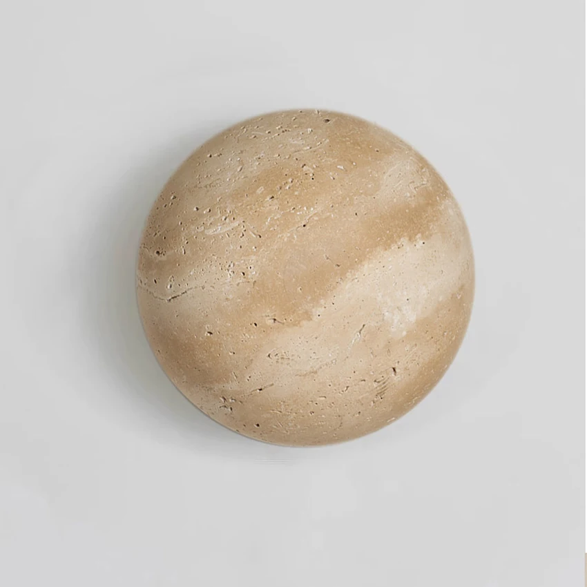Yellow Cave Stone Wall Lamp Rotundity Wall Lamp Wabi Sabi Staircase Entrance Hall Bedroom Bedside Atmosphere Lighting Fixture
