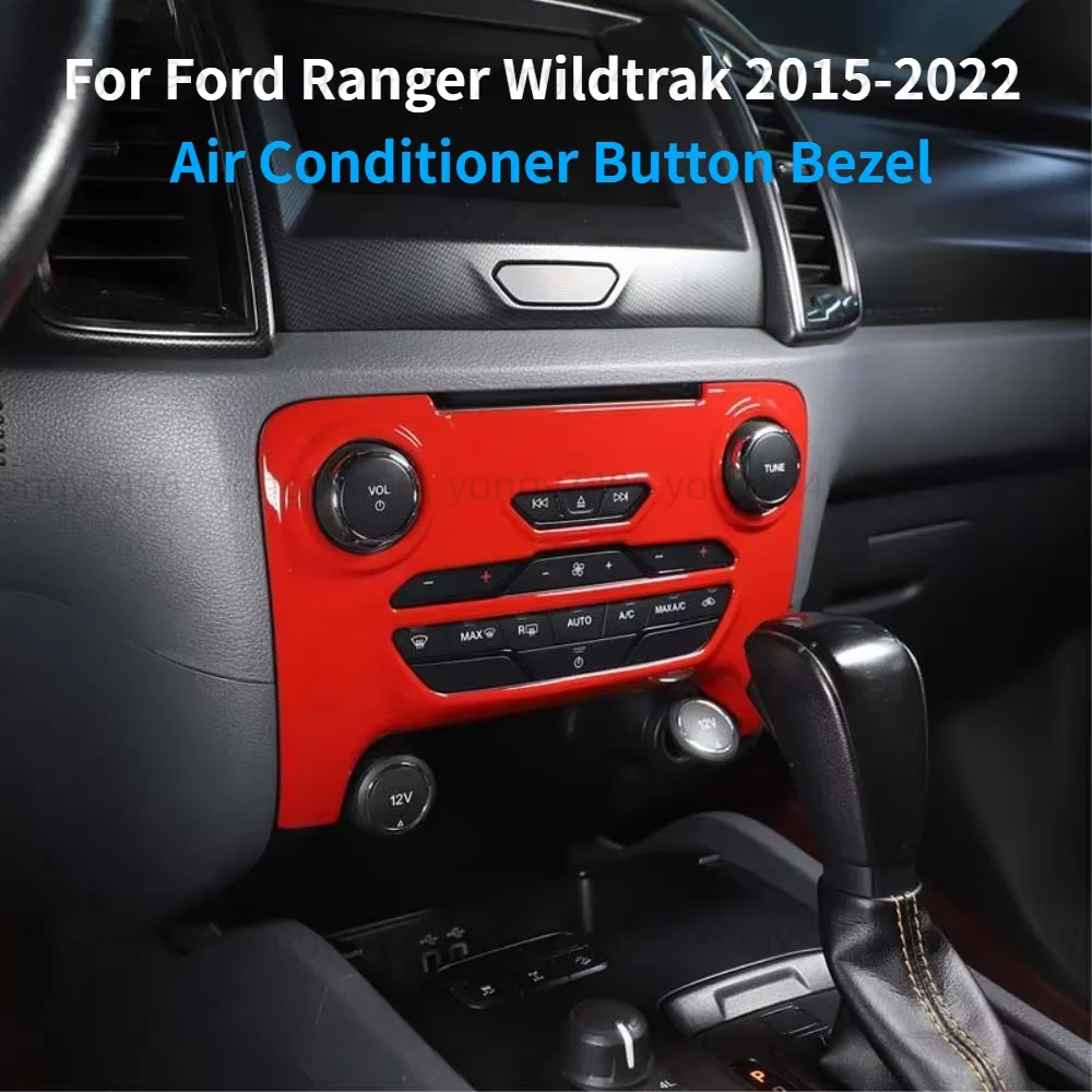 Car Upgrade For Ford Ranger Wildtrak 2015-2022 CenterVent Mode Button Frame Trim Cover Interior Decoration Sticker Accessories
