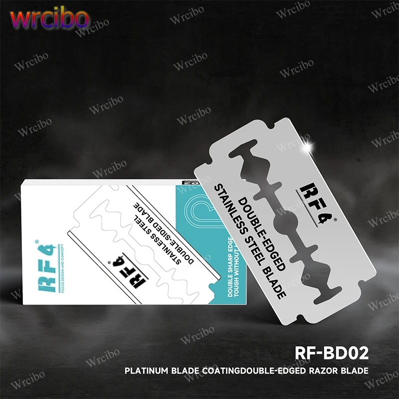 

RF4 RF-BD02 Double-Sided Stainless Blades, Ultra Sharp for Phone Screen/Frame OCA Glue Removal, High Hardness Multi-Use Razor