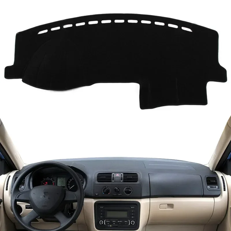 Car Dashboard Cover Mat Pad Dash Dashmat Sun Shade Instrument Carpet Accessories For Skoda Fabia 2007 2008 2009 2010 2011-2014