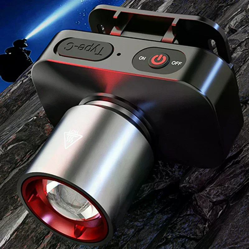 LED Strong Light Headlight USB Charging Night Running Light Outdoor Camping Adventure Fishing Headband Light