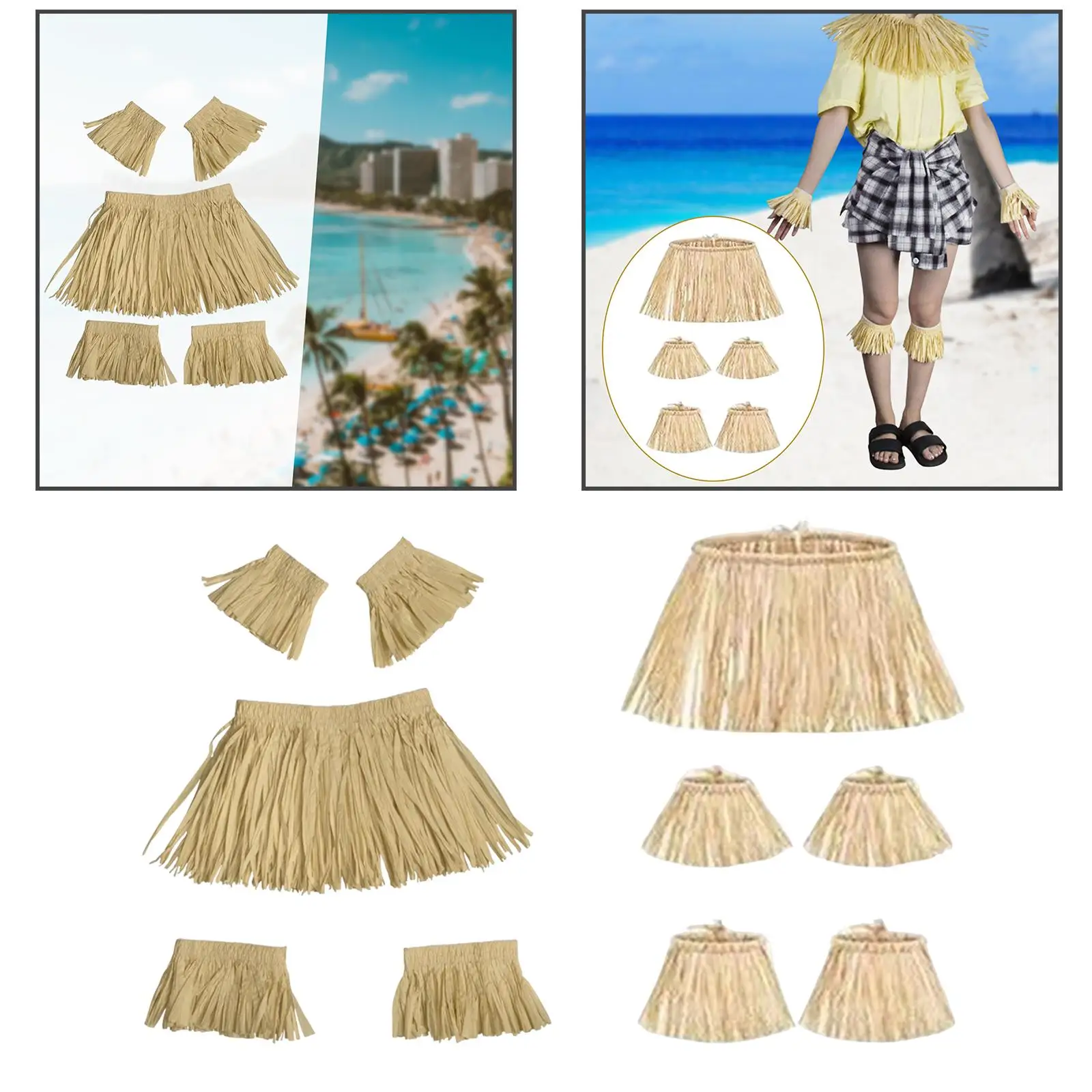 تنورة عشبية قابلة لإعادة الاستخدام لحفلات الأعياد ، زي مرن قابل للتعديل ، 5 * *