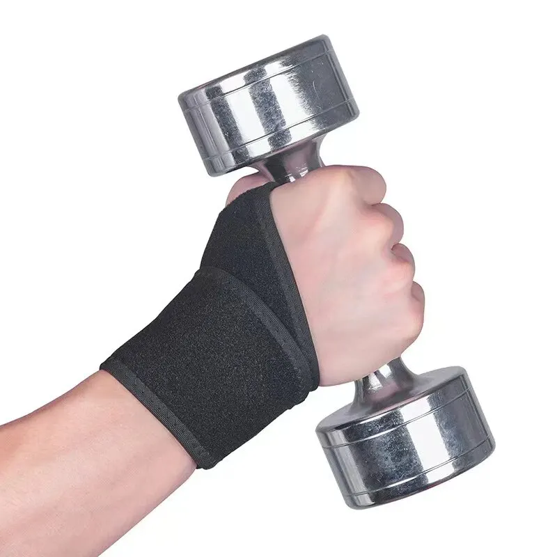 

Sports Wrapped Breathable Black Wristband Playing Basketball with Protective Palms Fitness Weightlifting Tension Protection