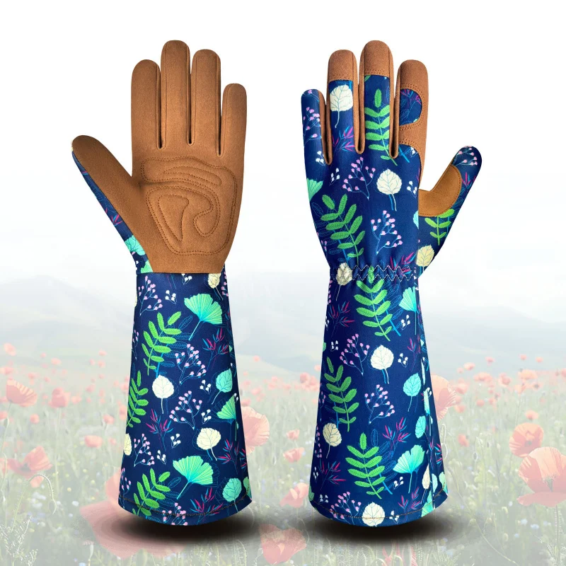 

Прочные женские садовые перчатки, защита от шипов с длинными рукавами для работы в дворе и ухода за растениями