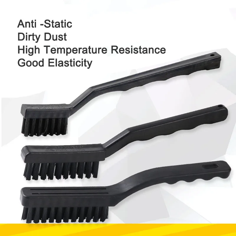 BGA Anti-Static Brush Electronic Antistatic Hairbrush PCB Rework Brushes Kit ESD Anti Static Dust Clearning For PC Hand Tools