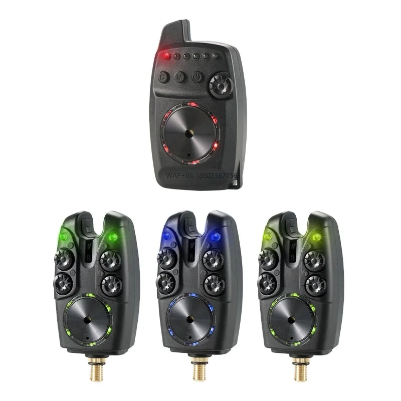 JY-77 1 + 3/1 + 4 Wireless Bite Alarm Set Remote Control Bite Indicator Carp Fishing Accessories Colorful Lights