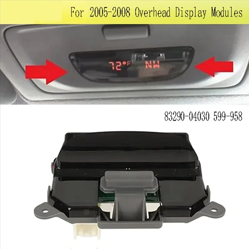 L10A Car Roof Temperature Direction Display Modules for Toyota Tacoma 2005-2008 Overhead Display Modules 83290-04030 599-958