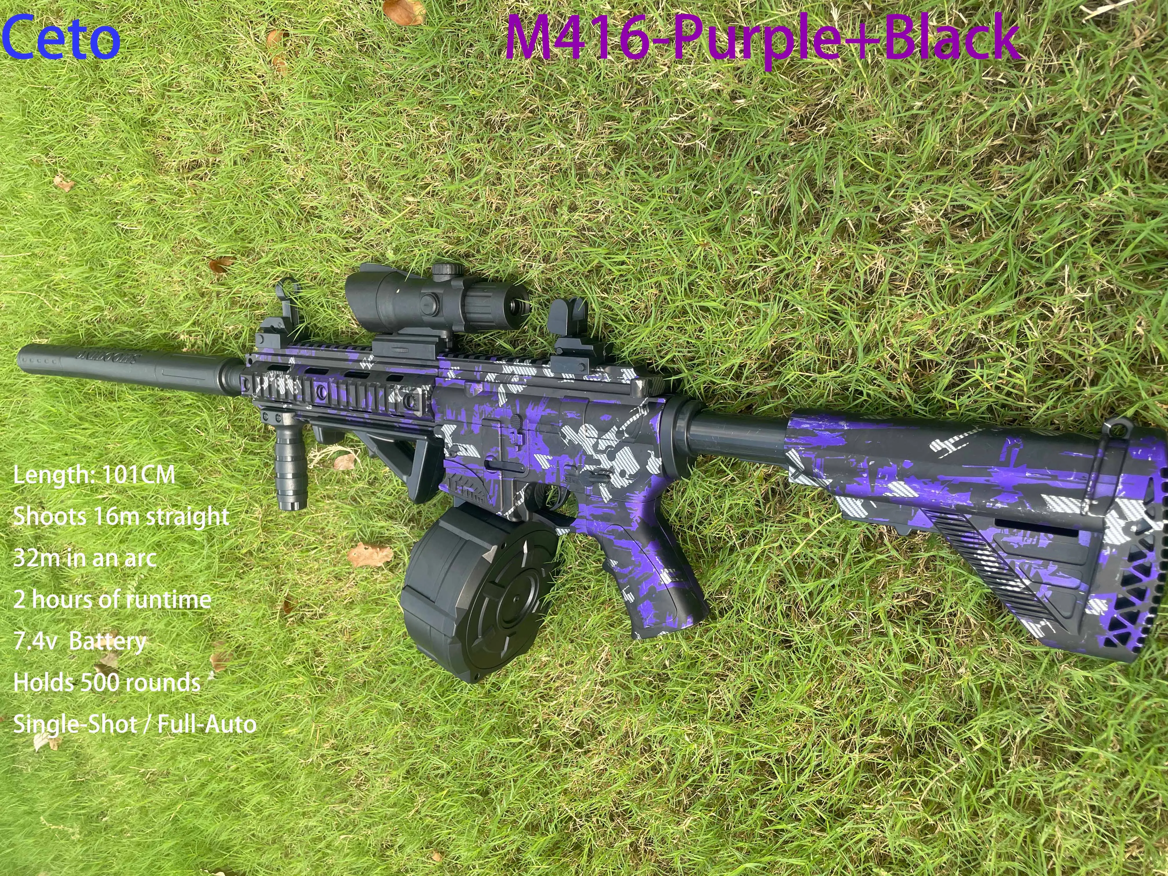 M416 Gel Blasters per genitore bambino incollaggio pistola a sfera gel con cambio colore automatico completo divertimento per la famiglia regali per attività all'aperto