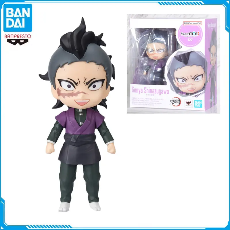 

Bandai Original Demon Slayer Figuarts Mini Shinazugawa Genya Anime Action Figures Movable Q-version Model Collectible Gift