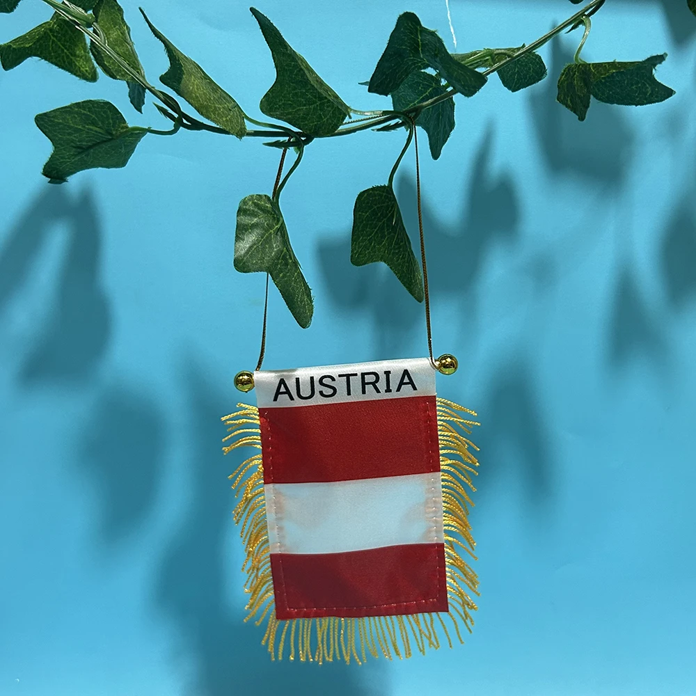 Bandera Austria ventana coche 8x12 cm poliéster doble cara impresa - imagen 3