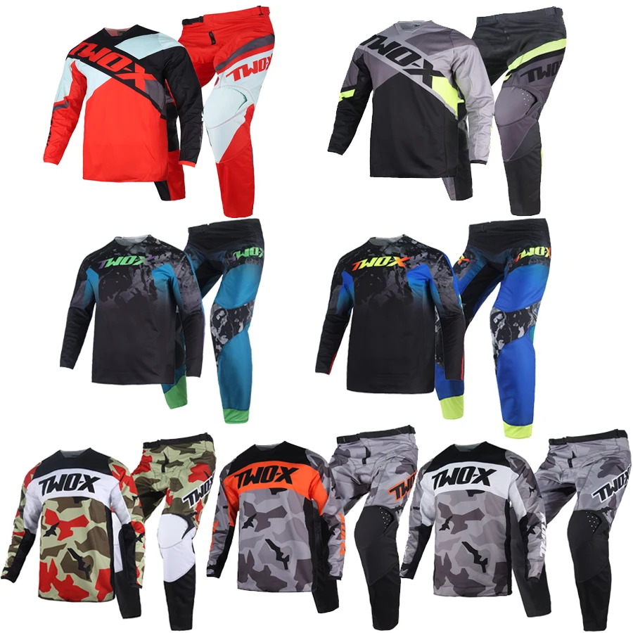 New Two-x MTB Bike Gear Set Motocross Racing 180/360 Daky Bnkr Xpozr Jersey Pants Moto Kits MX BMX Motor Suit Men