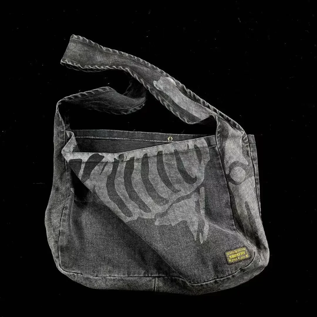 Blue Black Green Lightweight Messenger Bag