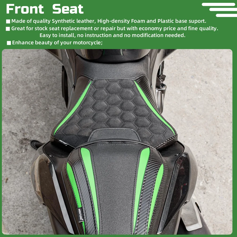 For Ninja 500 Front Seat Cushion For Kawasaki Ninja500 Z500 2024 2025 2026 Z 500 Motorcycle Rider Seat Pad Cover Accessories