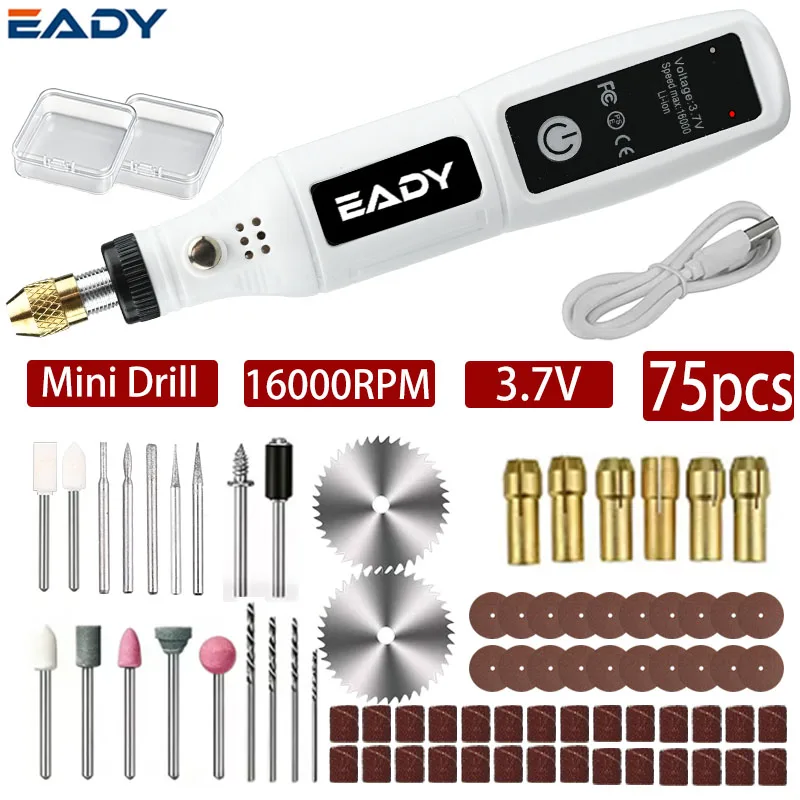 Mini Electric Drill USB Rechargeable Cordless Engraving Pen Dremel Tools Rotary Tool Cordless Hand Drill Mini Polisher for Hand image 2