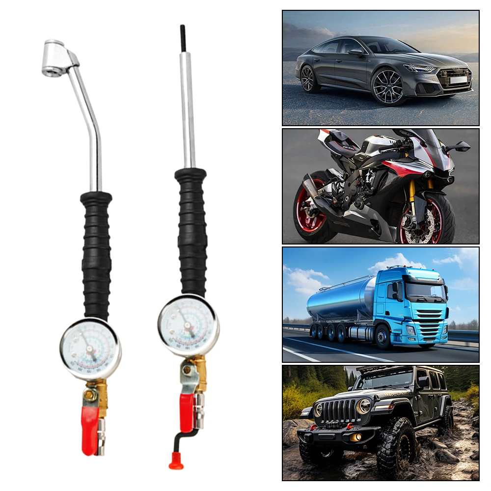 Universal pneu Inflator Rod para carro e caminhão veículos, ferramentas de reparo, manômetro dos pneus, manômetro, 0-15Bar, 220Psi