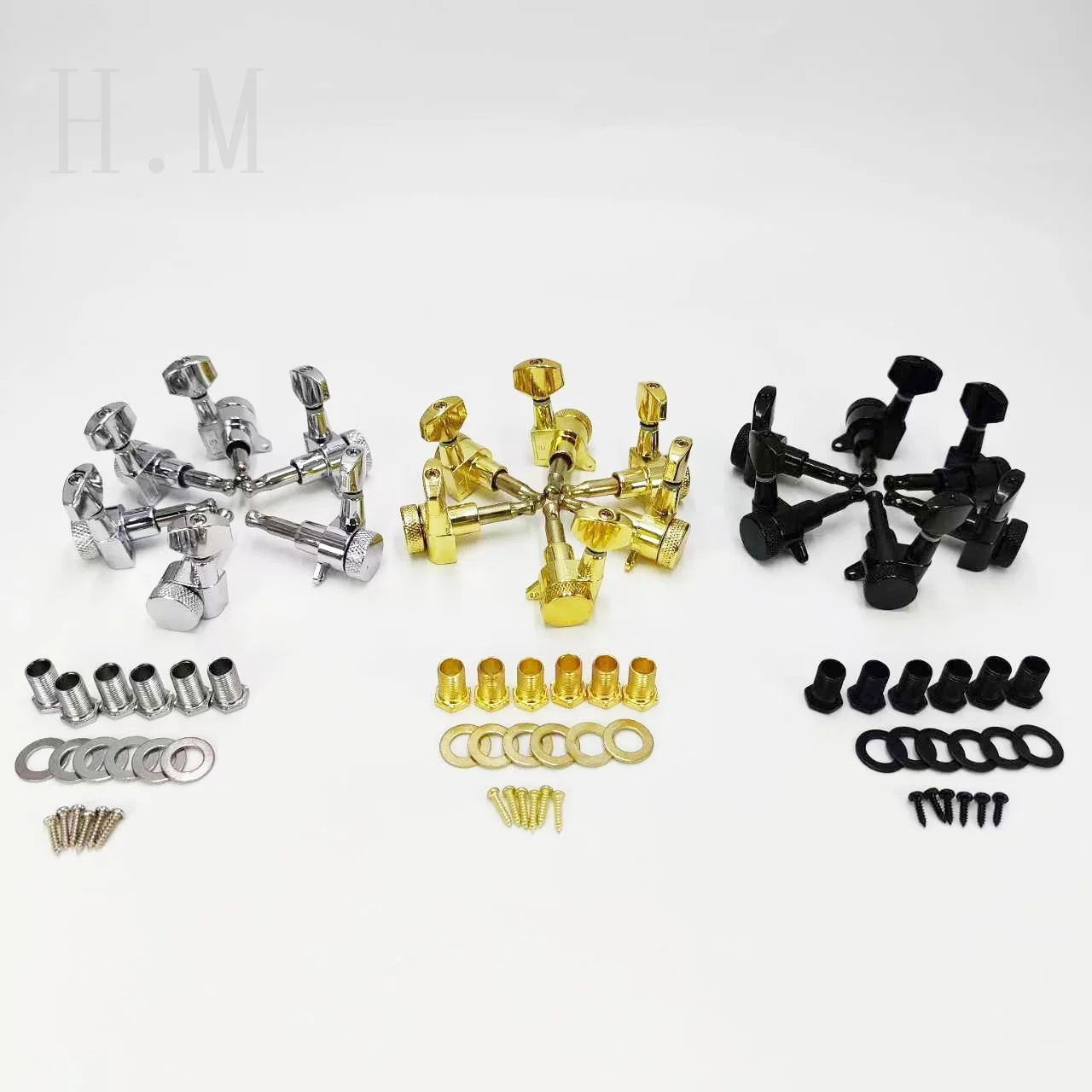 

6Pcs/set Electric Guitar Tuning Pegs Guitar Self-locking Tuning Pegs Flat Cover Fully Closed Tuning Pegs Guitar Accessories