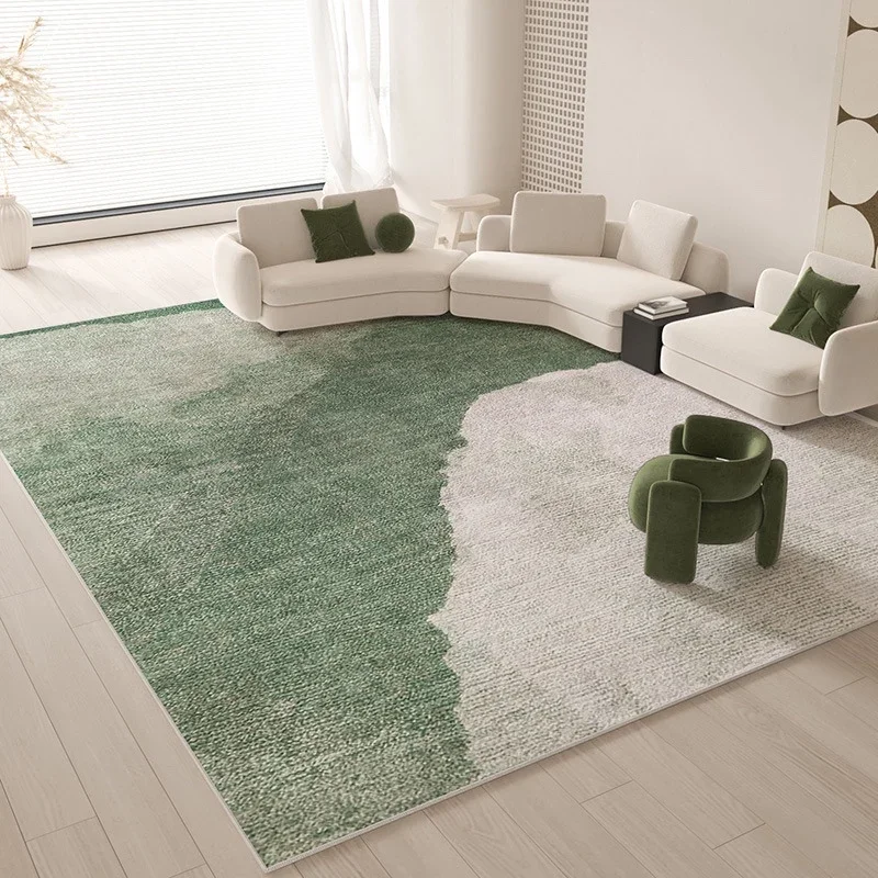 

Green Striped Carpet Geometric Art Living Room Carpets Green Beige Washable Rugs Comfortable Soft Bedroom Decorative Rug Tapete