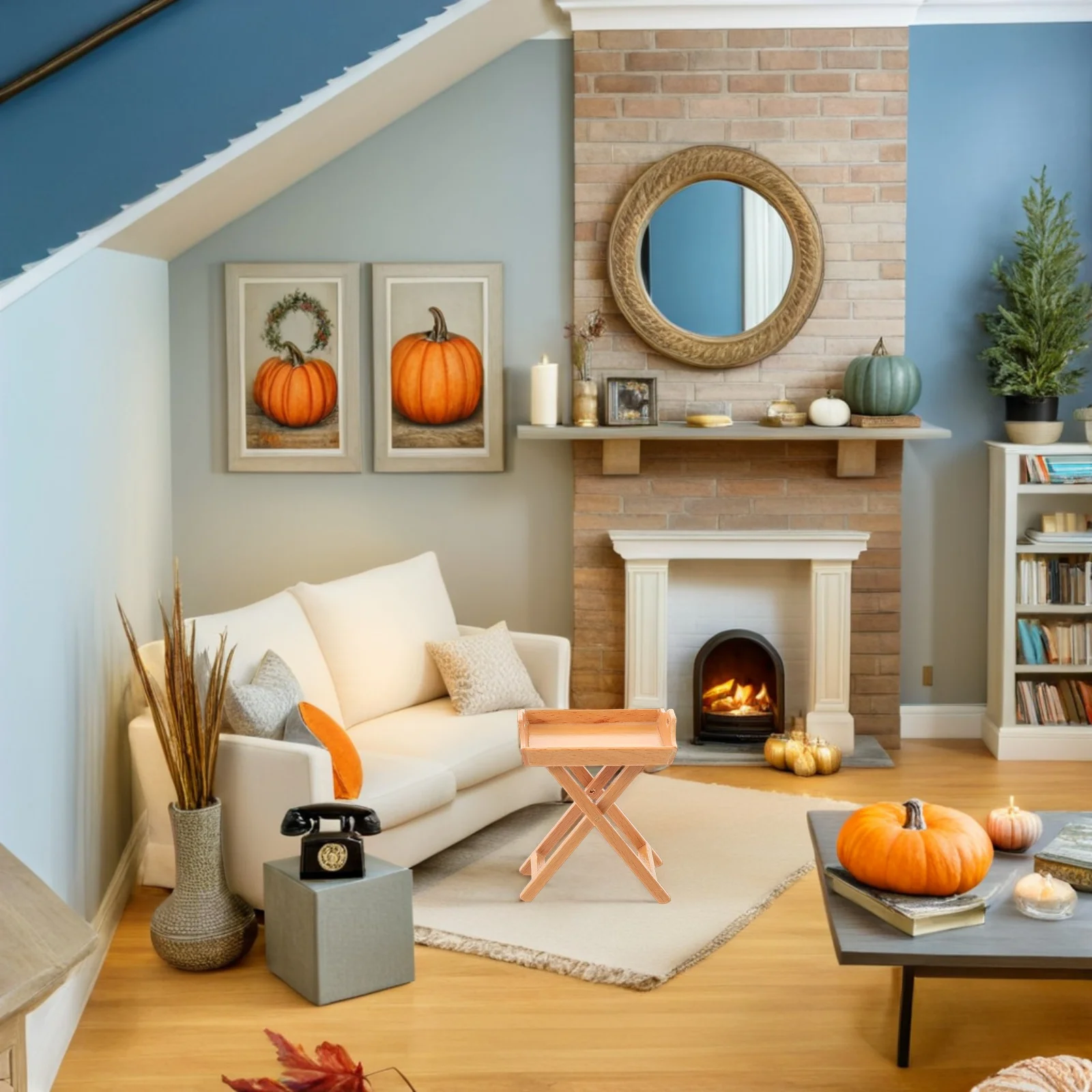 أثاث بيت الدمى المصغر بمقياس 1:12 رف عرض أطباق فاكهه خشبية لديكور مشهد المطبخ مجموعة لعب الأدوار للأطفال