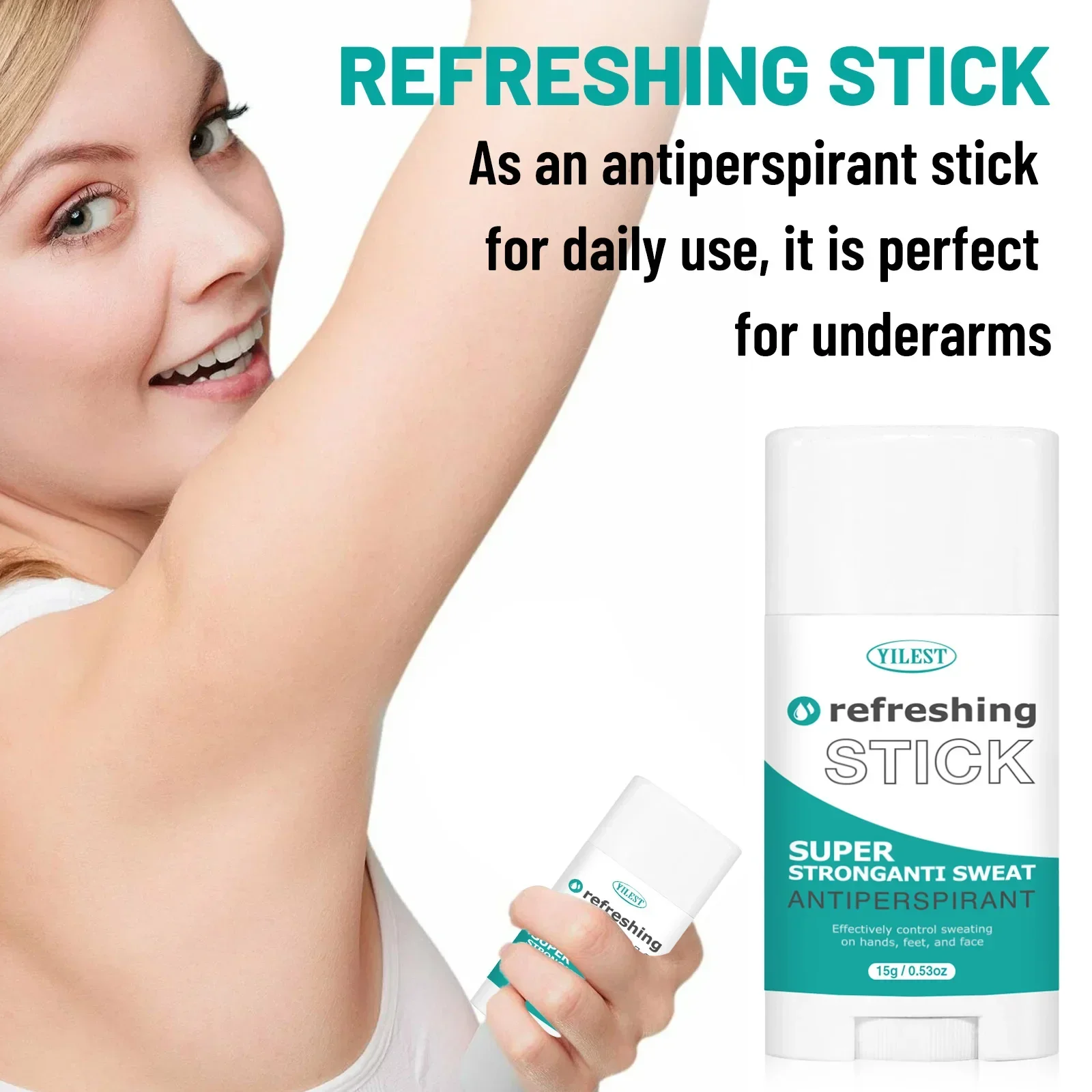

Fast Drying Deodorant Stick, Whole Body Odor Removal, Retain Refreshing Scent, Anti Sweat for Wrist & Underarm