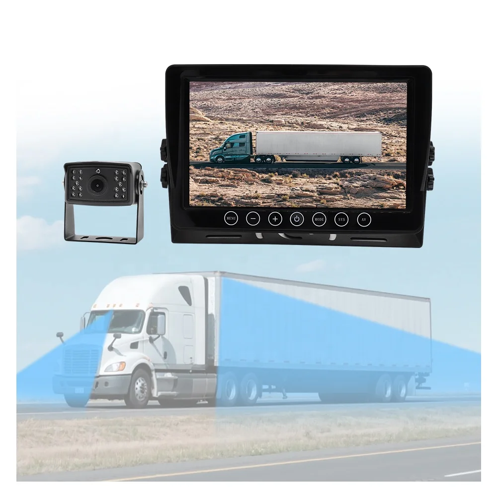 9 Inch Screen Wireless Solar Rear View Camera System 360 Bird View Car Front Reverse Backup Baby Monitor For Car Truck