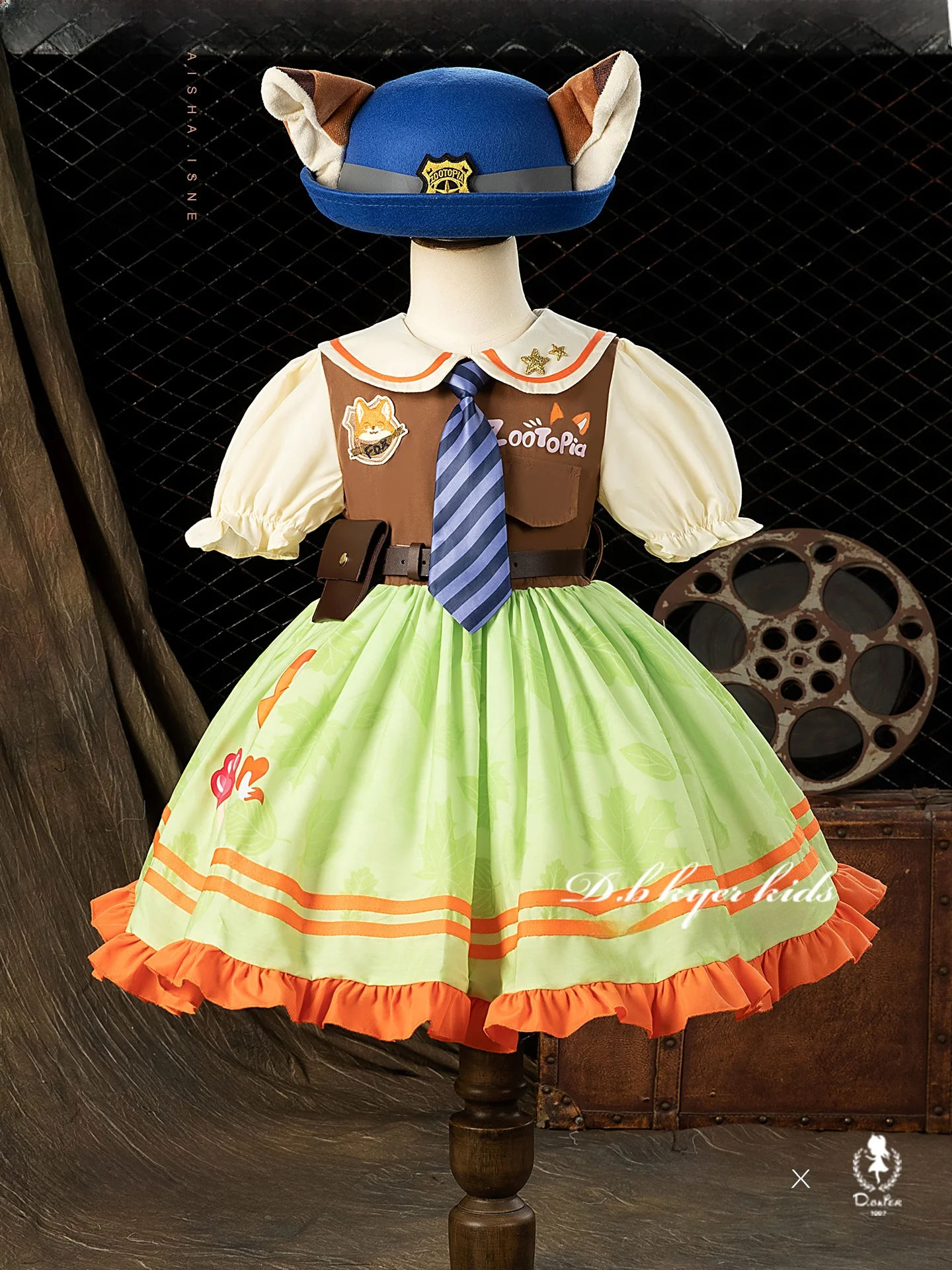 Vestido de Verão Estilo Princesa para Meninas, Roupa Infantil para Aniversário, Vestido Nick , Fibra de Poliéster, Manga B...