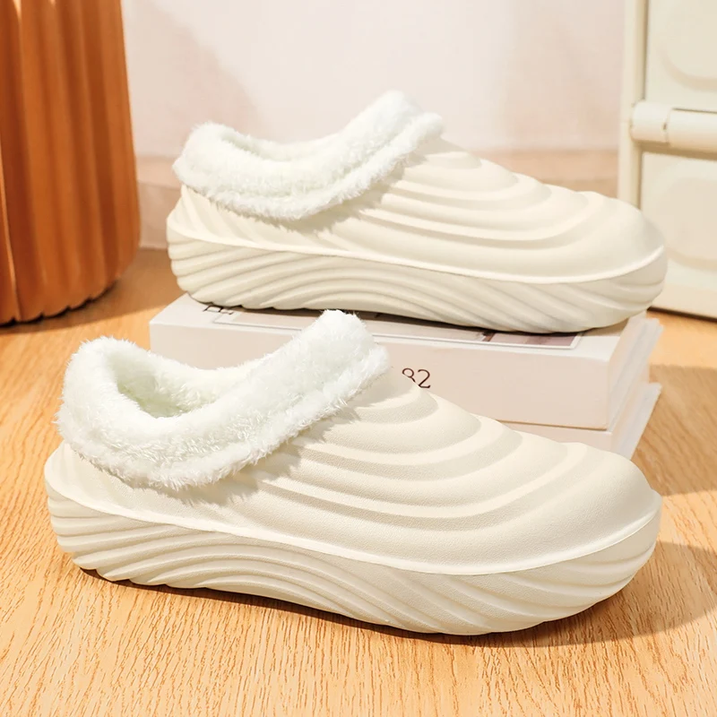 Women Slippers Cotton Men Winter Shoes High Quality Luxury Padded Fur Designer Brand Thickened Non Slip Comfortable Resistant