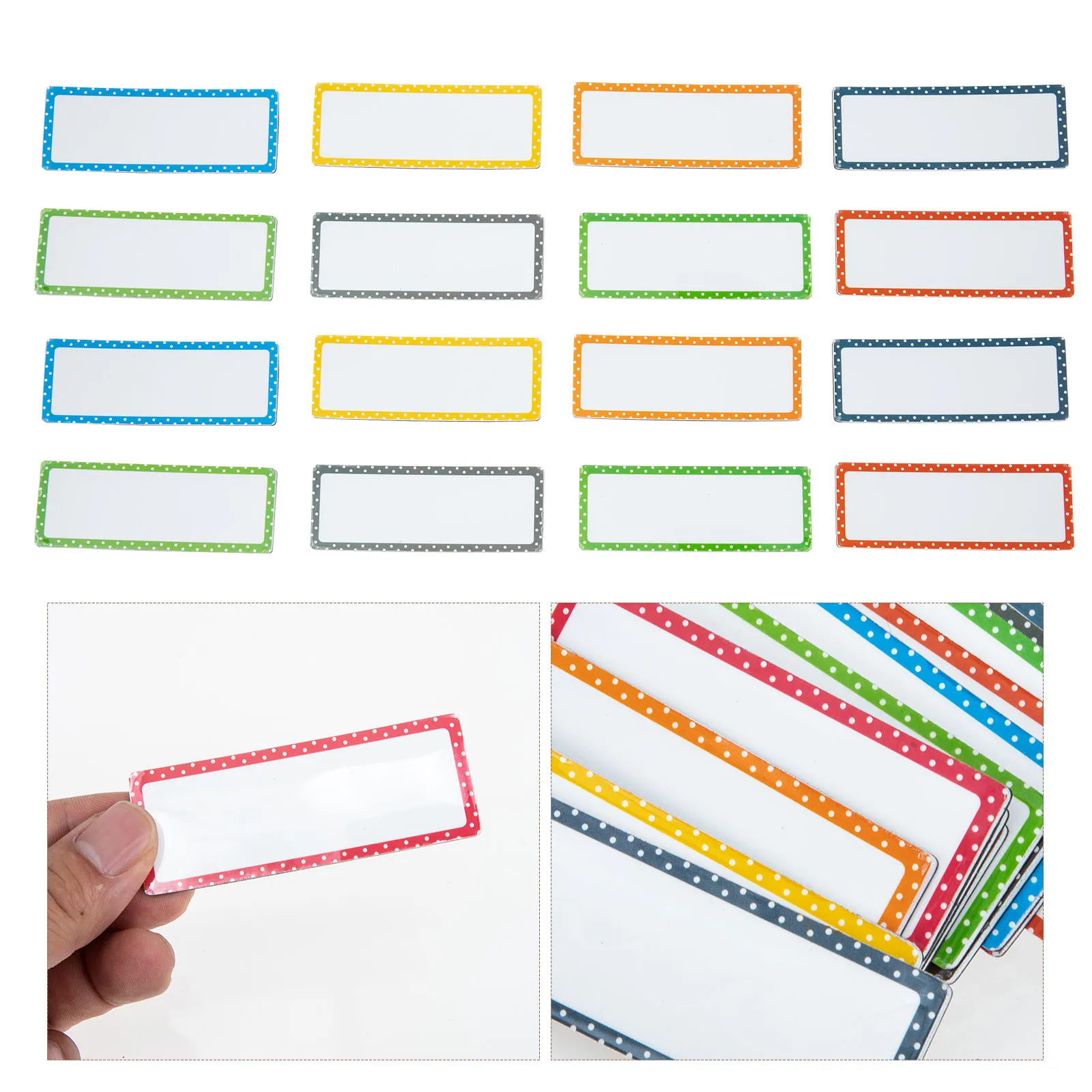 

16Pcs Eva Magnetic Labels Write-on Name Stickers for Fridge Door Dry Erase Functional Note Pads Multi-Use Reminders for Kitchen