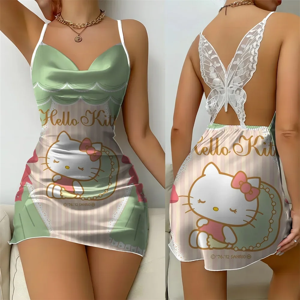 

2024 New Women's Pajama Sexy Nightgown for Women Cartoon Sleevesless Women's Nightwear Summer Romantic Home Dress Free Shipping