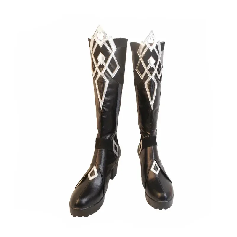 

Игра Genshin Impact Eleven Fatui Harbingers The Captain Il Capitano Обувь Сапоги для косплея на заказ Хэллоуин Карнавальная вечеринка;3.