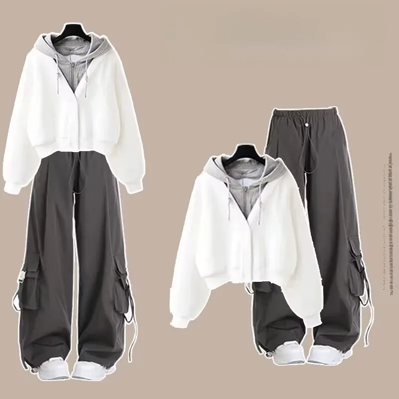 Conjunto de cardigã com moletom Campus Sle para meninas de 2 anos, estudantes do ensino médio, roupa esportiva de outono, fibra de poliéster Waterp...