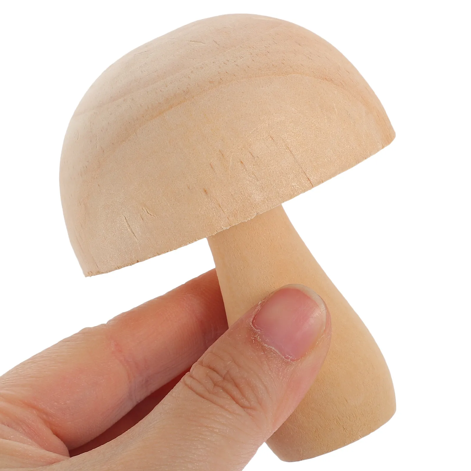 

7Pcs Small Wood Mushrooms Miniature Mushroom Decorations Unique Mushroom Ornament Set for Indoor Outdoor Garden Crafting