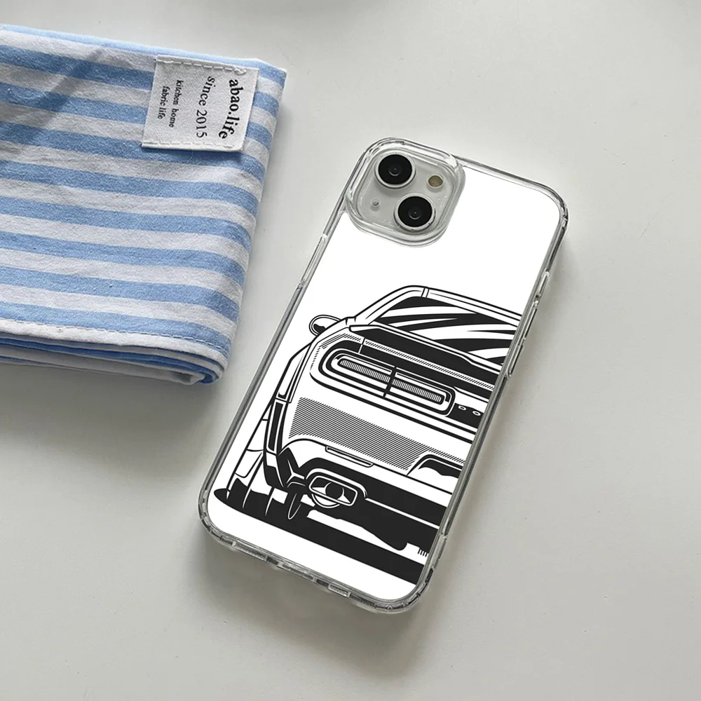 

D-Dodge C- Challenger S-RTs Phone Case Magsafe for iPhone 16 14 13 12 15 Pro Max X XR XS Plus Soft Clear Tpu Cover