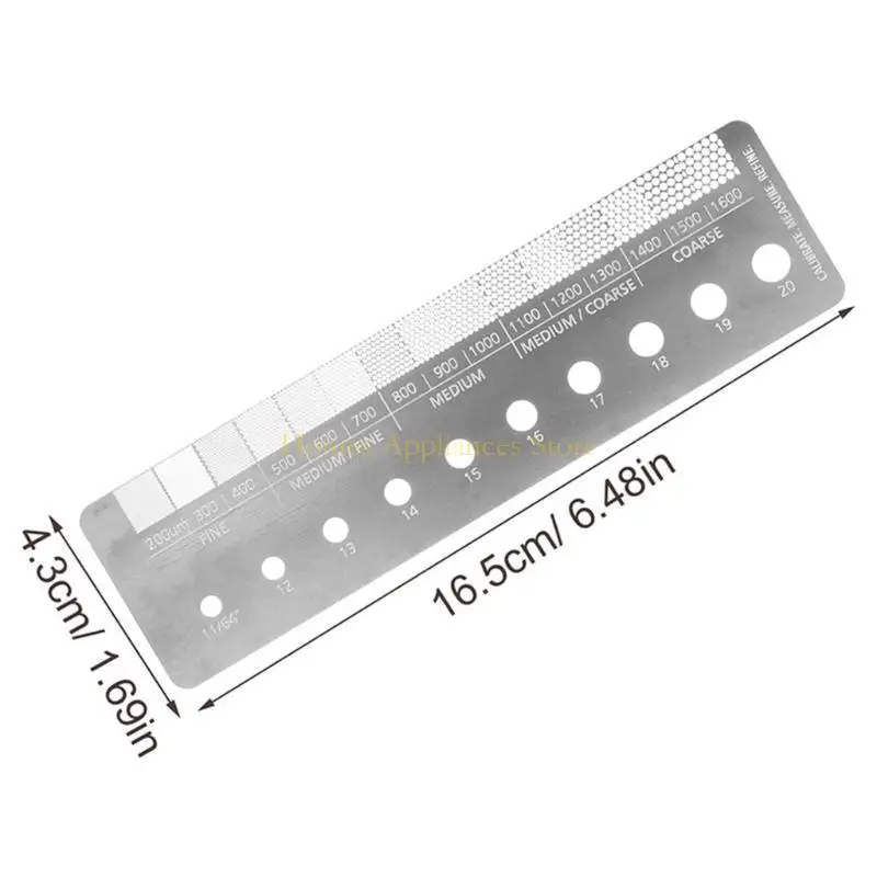 D0AB Misurazione del caffè Greente macinatura Dimensione Rigno in acciaio inossidabile Materiale Accessori per smerigliatrici